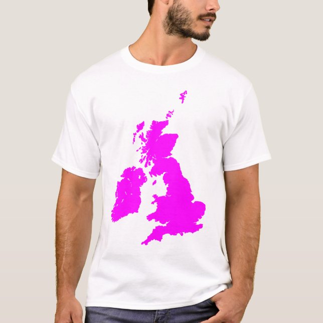 Britische Inseln in der Magenta T-Shirt (Vorderseite)