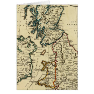 Britische Inseln mit umrissenen Grenzen