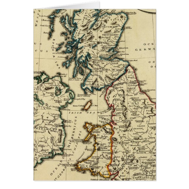 Britische Inseln mit umrissenen Grenzen (Vorne)