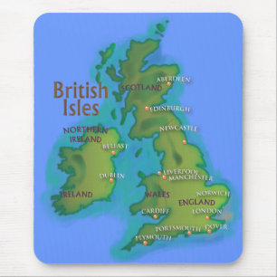 Britische Inseln Mousepad