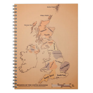Britische Isles Shipping Forecast im Vintagen Stil Notizblock