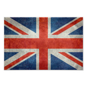Britische Jack-Flagge im Retrostil-Foto Fotodruck