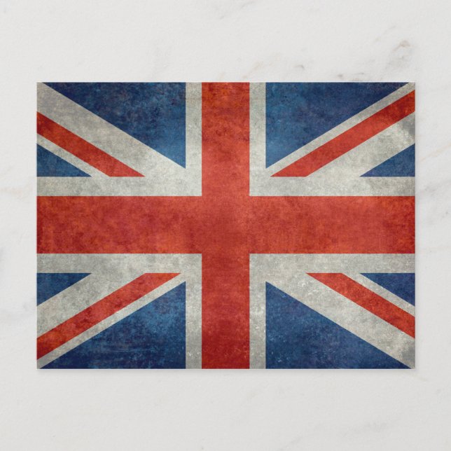 Britische Jack-Flagge im Retrostil Postkarte (Vorderseite)