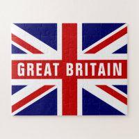 Britische Jack-Flagge-Zollpuzzle in der Geschenkbo