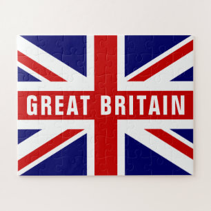 Britische Jack-Flagge-Zollpuzzle in der Geschenkbo Puzzle