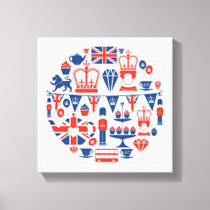 Britische Jubiläum-Ikonen Leinwanddruck