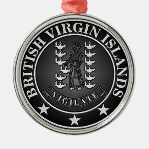 Britische Jungfrau Silbernes Ornament