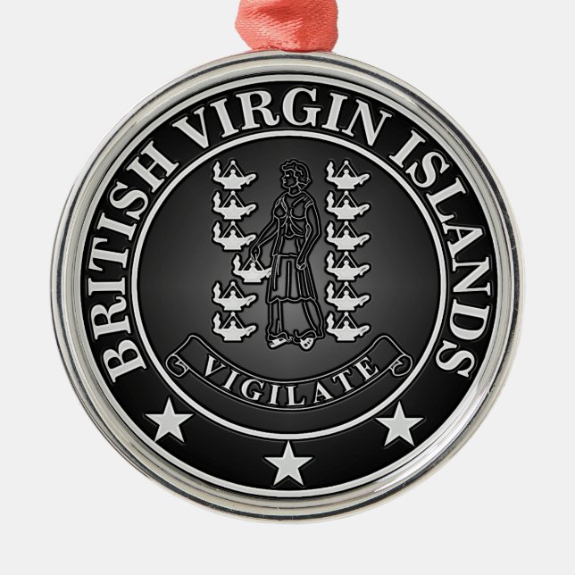 Britische Jungfrau Silbernes Ornament (Vorne)