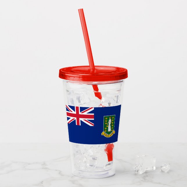 Britische Jungfrauen Acryltrinkbecher (Vorderseite Ice)