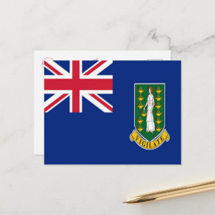 Britische Jungfrauen - Flagge - Postkarte