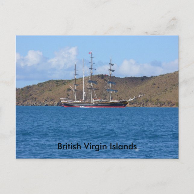 Britische Jungfrauen Postkarte (Vorderseite)