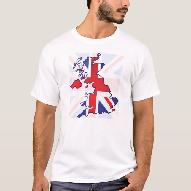 BRITISCHE Karte T-Shirt (Vorderseite)