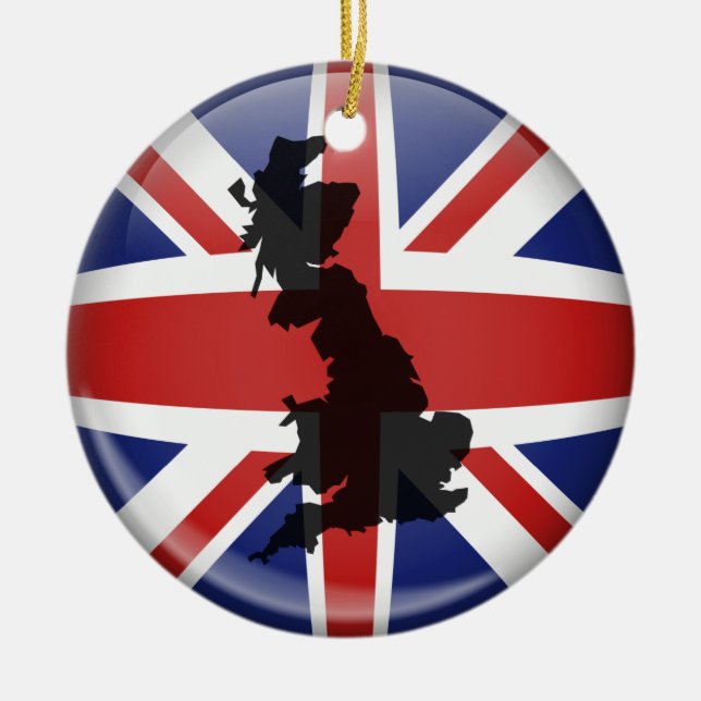 BRITISCHE Kugel Keramik Ornament (Vorne)