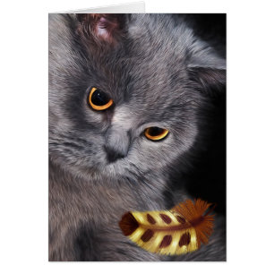 Britische Kurz-Hair Cat Lover Painting Blank