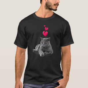 Britische Kurzkatze und Niedliches Katzen-Motiv T-Shirt