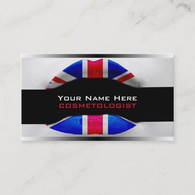 Britische Make-up Artist Business Cards Visitenkarte (Vorderseite)