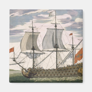 Britische Marine: ein erstklassiges Schiff, das di Magnet