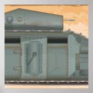 Britische Mark 1 Tank Poster