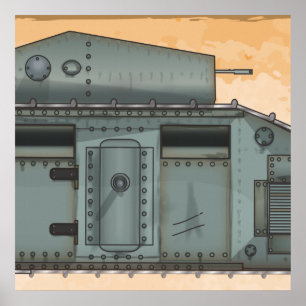 Britische Mark 1 Tank Poster