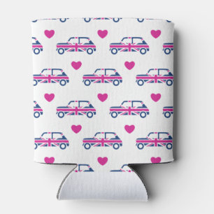 Britische Mini Cooper-Herzen - Blau u. Rosa Dosenkühler