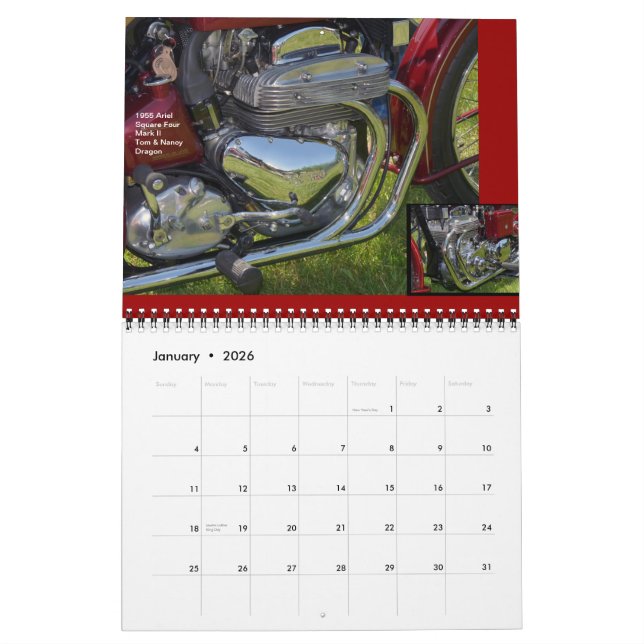 Britische Motorräder Kalender (Jan 2026)