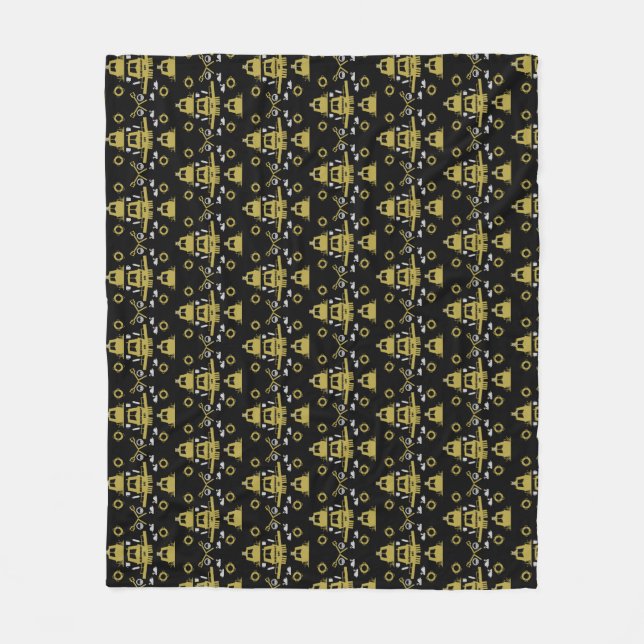 Britische Narrowboat-Geschenke Fleecedecke (Vorderseite)