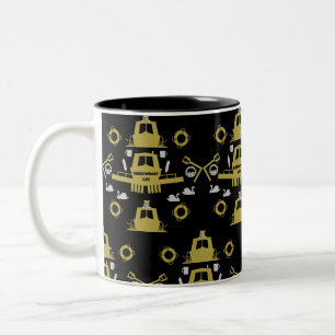 Britische Narrowboat-Geschenke Zweifarbige Tasse