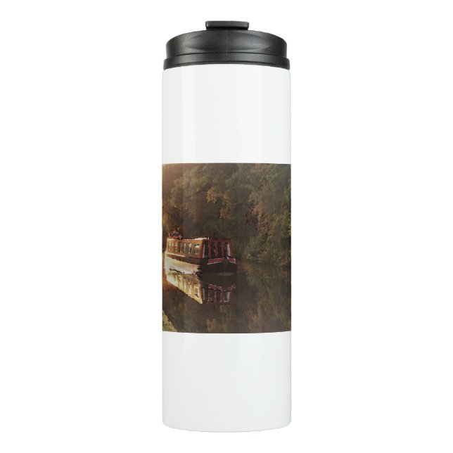 Britische Narrowboat-Malerei Thermosbecher (Vorderseite)