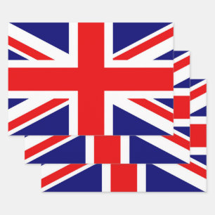 Britische Nationalflagge - Union Jack Geschenkpapier Set
