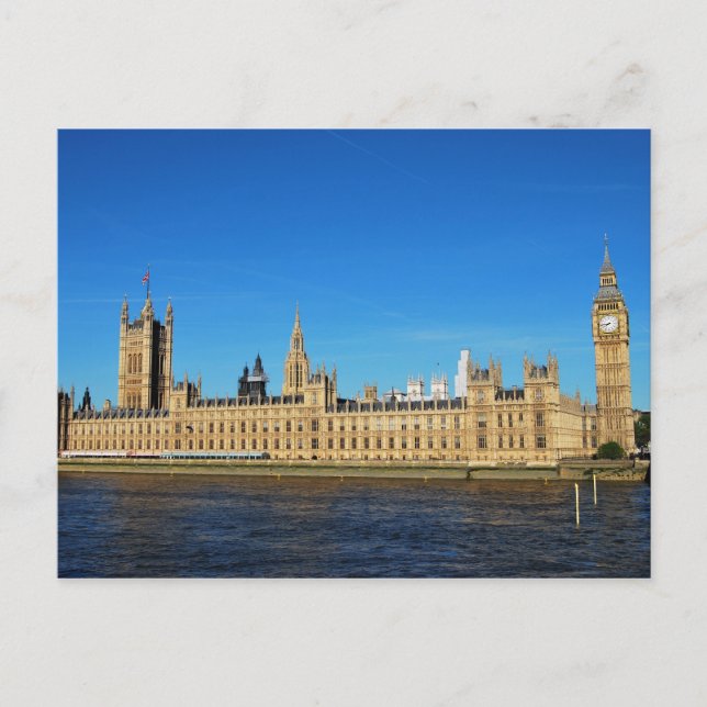 Britische Parlamentshäuser und Big Ben Postkarte (Vorderseite)