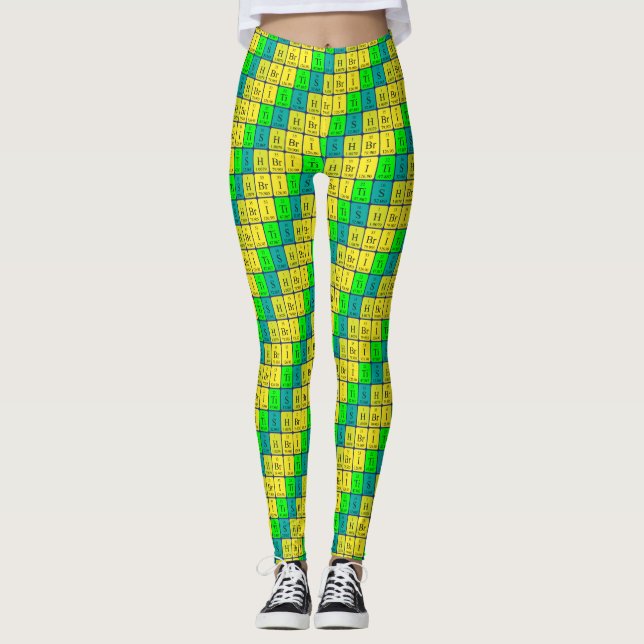 Britische Periodensystem patriotische Leggings 2 (Vorderseite)