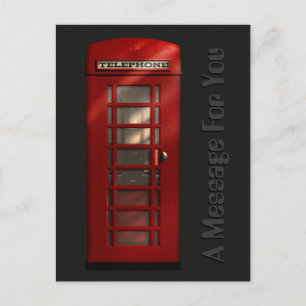Britische rote Telefonzelle Postkarte