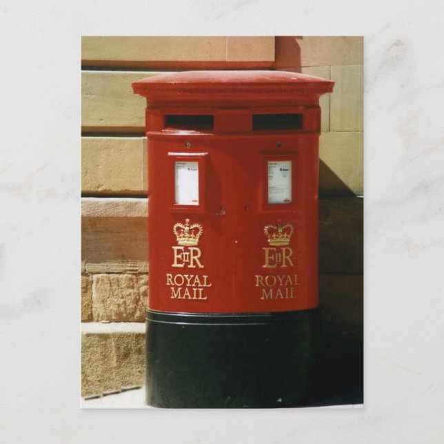 Britische Säulenkastenpostkarte Postkarte (Vorderseite)