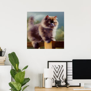 Britische Semi-longhair-Katze Poster