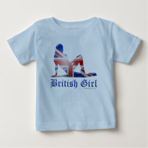 Britische Silhouette-Flagge Baby T-shirt