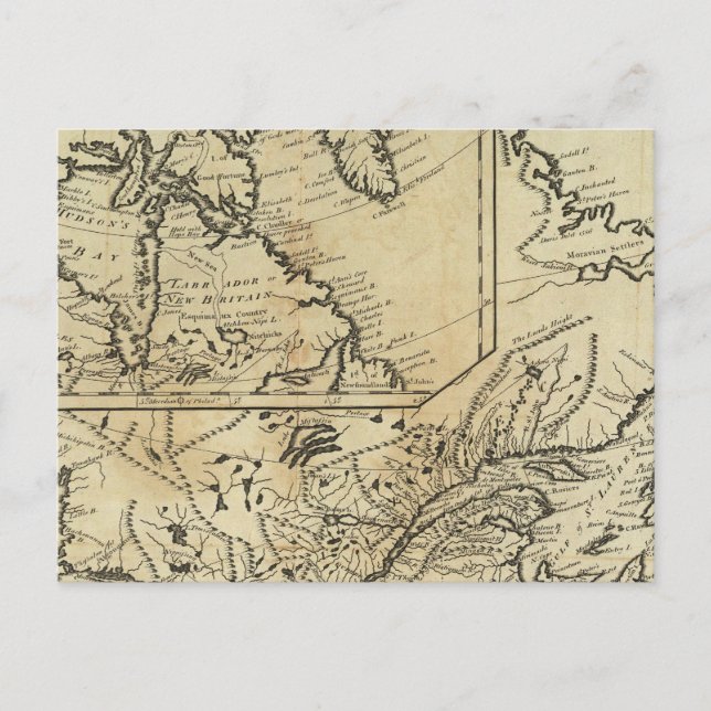 Britische Sitzungspositionen in Nordamerika 2 Postkarte (Vorderseite)