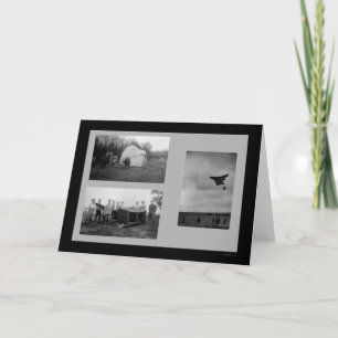 Britische Soldaten mit Kriegsschiff und Fallschirm Karte