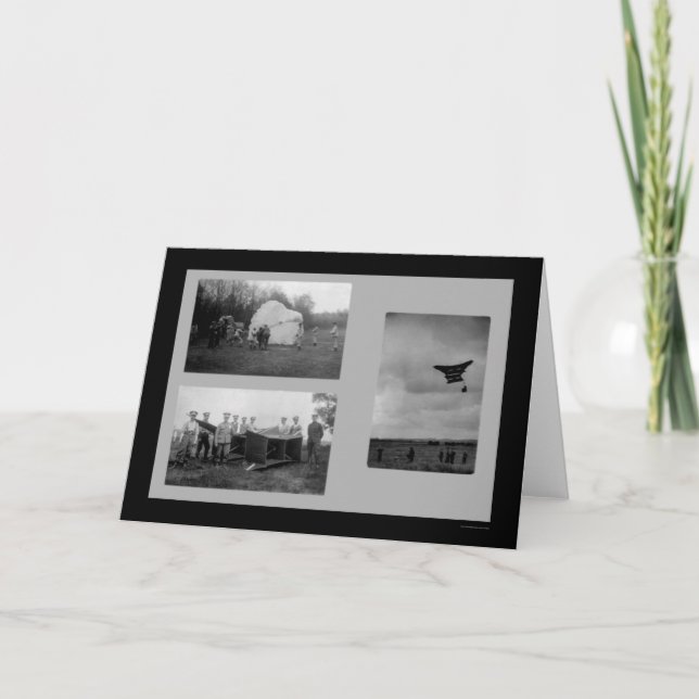 Britische Soldaten mit Kriegsschiff und Fallschirm Karte (Vorderseite)