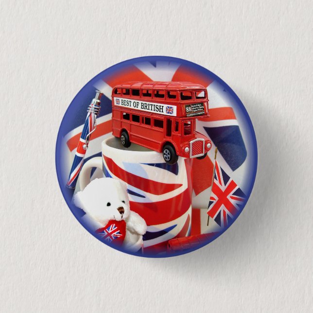 Britische Souvenirs ~ Schaltfläche Button (Vorderseite)