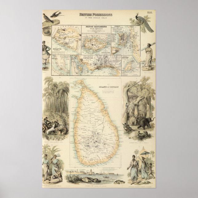 Britische Staatssessions im Indischen Meer Poster (Vorne)