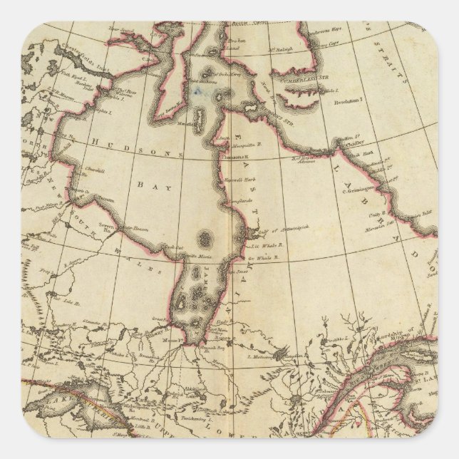 Britische Staatssessions in Nordamerika Quadratischer Aufkleber (Vorderseite)