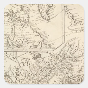 Britische Staatssessions in Nordamerika Quadratischer Aufkleber