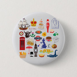 Britische Symbole Button