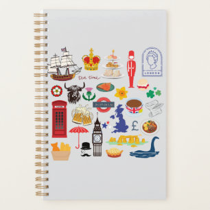 Britische Symbole Planer