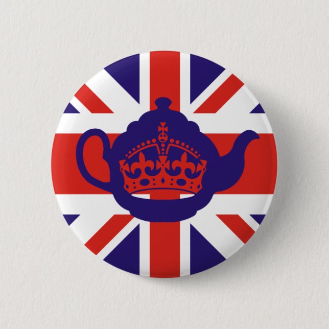 Britische Teapot-Flagge Button (Vorderseite)