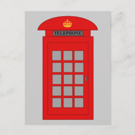 Britische Telefonbox Postkarte