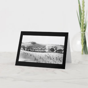 Britische Truppen ziehen eine Feldwaffe 1914 Karte