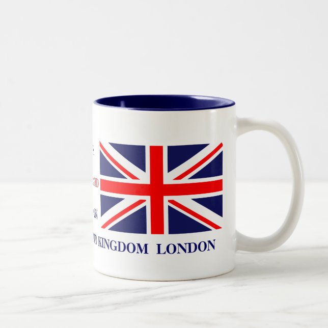 Britische Union Jack Britain Flagge Zweifarbige Tasse (Rechts)