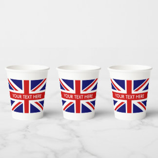 Britische Union Jack English Stolz Feier Party Pappbecher