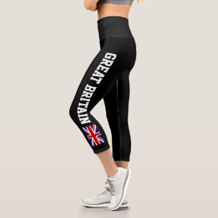 Britische Union Jack Flag High-Taille Capri Leggin Leggings